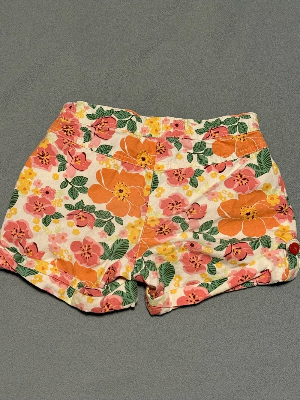 Gymboree Floral Shorts in Pink, Orange & Cream